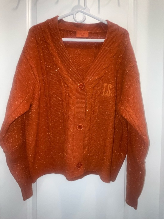 Taylor Swift Sweaters - Taylor Swift The Life of a Showgirl orange Cardigan